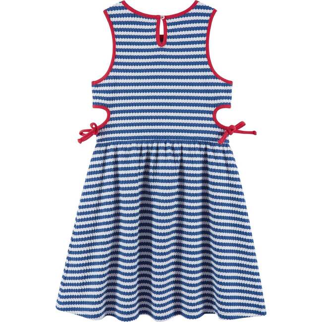 Kids Rib Knit Dress w/ Side Cutout Details, Multi Striped - Dresses - 4