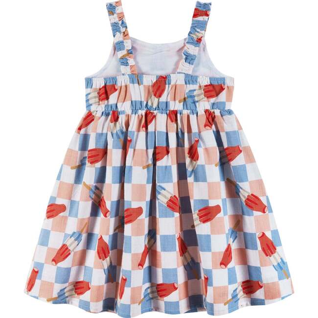Kids Printed Linen Dress, Rocket Pop - Dresses - 2
