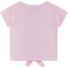 Kids Pink Raglan Sleeve Knot Detail Tee, Fortune Teller Graphic - T-Shirts - 2