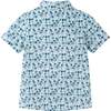 Kids Mini Palms Short Sleeve Buttondown, White - Button Downs - 2