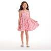 Kids Pink Tropical Icon Printed Gauze Dress, Pink - Dresses - 3