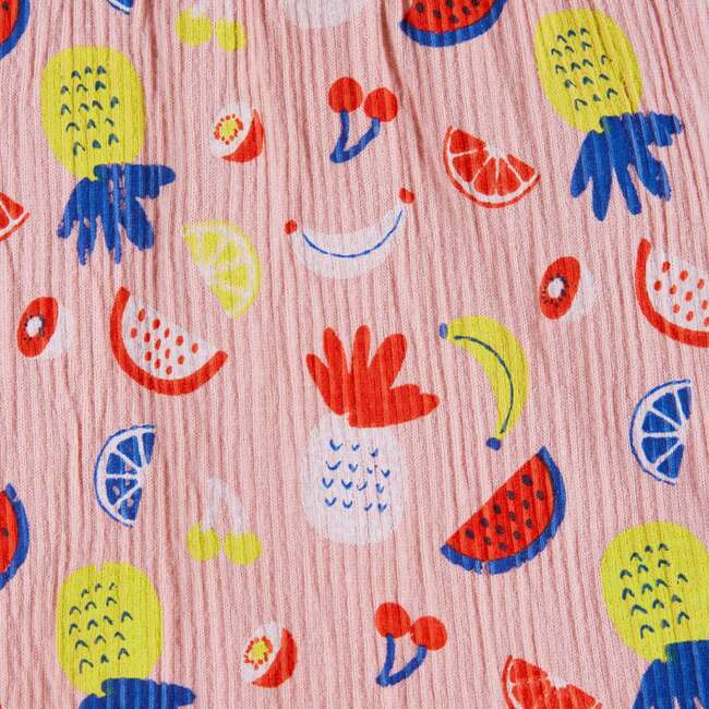 Kids Ruffle Tank & Short Set, Pink Fruit Print - Mixed Apparel Set - 6