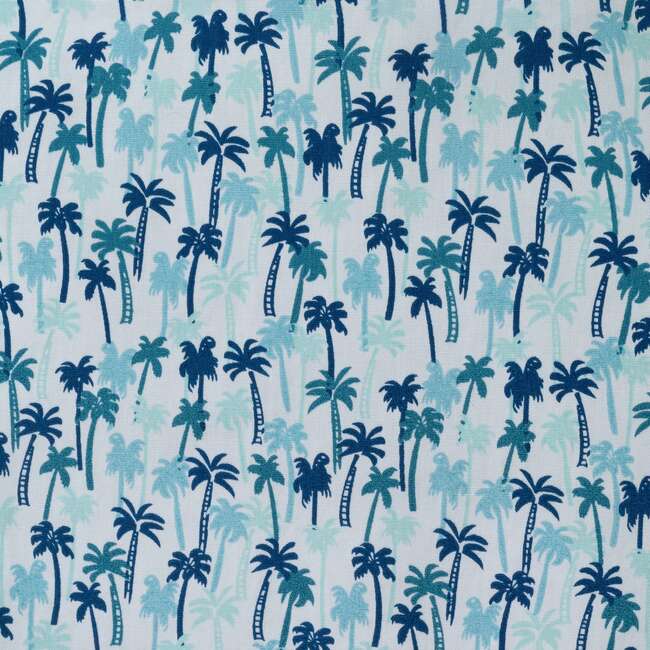 Kids Mini Palms Short Sleeve Buttondown, White - Button Downs - 3