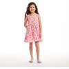Kids Pink Tropical Icon Printed Gauze Dress, Pink - Dresses - 6