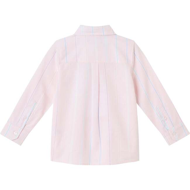 Kids Pink Striped Oxford Buttondown Set, Pink - Mixed Apparel Set - 7