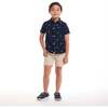 Kids Limes Seersucker Short Sleeve Buttondown Set, Navy - Mixed Apparel Set - 2