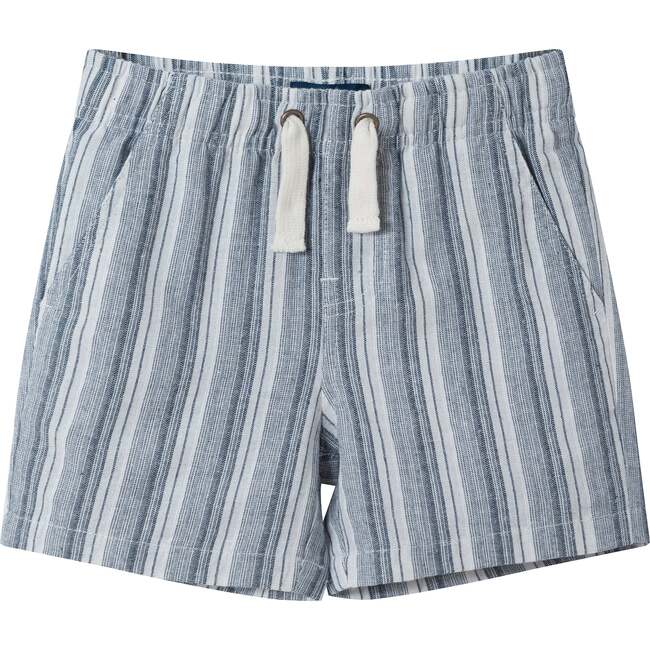 Kids Linen Blend Shorts, Nautical Striped