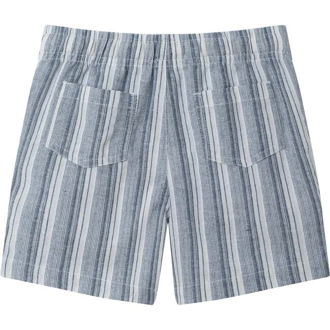 Kids Linen Blend Shorts, Nautical Striped - Shorts - 2