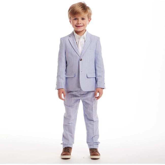 Kids Chambray w/White Stripes Suit Set, Chambray - Suits & Separates - 2