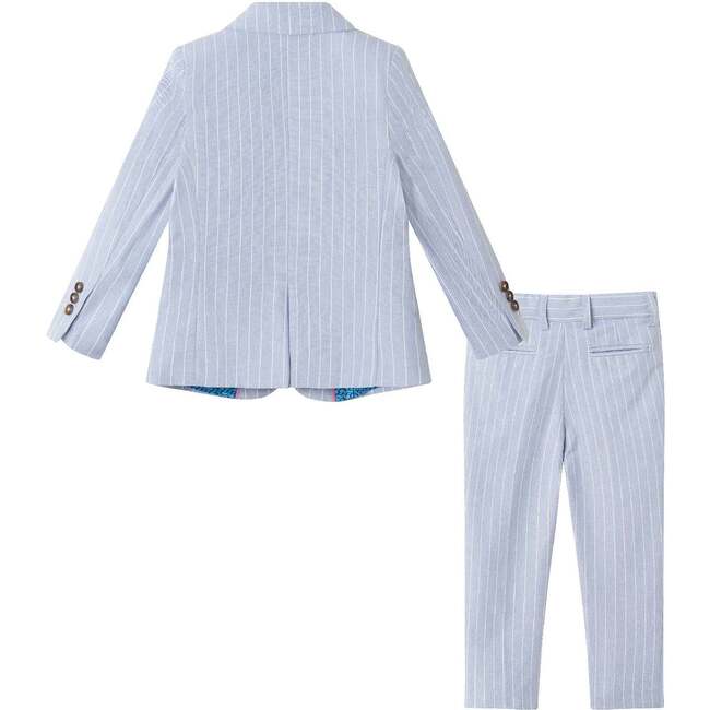Kids Chambray w/White Stripes Suit Set, Chambray - Suits & Separates - 4