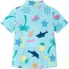 Kids 2-Piece Fun Print Matching Buttondown Set, Light Blue - Mixed Apparel Set - 4