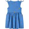 Kids Blue Printed Jersey Dress, Hearts & Sunshine - Dresses - 4