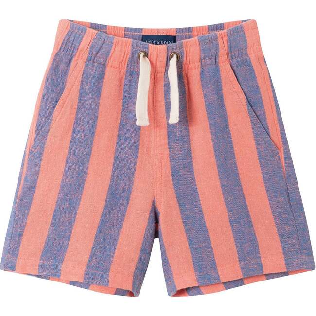 Kids 2-Piece Striped Buttondown Set, Coral & Blue - Mixed Apparel Set - 5