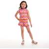 Kids Crochet Scallop Top & Short Set, Rainbow - Mixed Apparel Set - 2