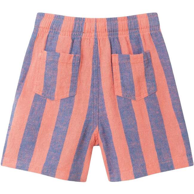 Kids 2-Piece Striped Buttondown Set, Coral & Blue - Mixed Apparel Set - 6