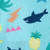 Kids 2-Piece Fun Print Matching Buttondown Set, Light Blue - Mixed Apparel Set - 7