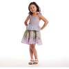 Kids Color Blocked Floral Tiered Dress, Clr Blck - Dresses - 3