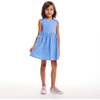 Kids Blue Printed Jersey Dress, Hearts & Sunshine - Dresses - 6