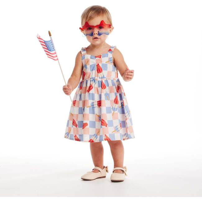 Infant Printed Linen Dress & Bloomer, Rocket Pop - Dresses - 2