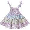 Infant Color Blocked Floral Tiered Dress, Clr Blck - Dresses - 1 - thumbnail