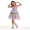 Kids Color Blocked Floral Tiered Dress, Clr Blck - Dresses - 4