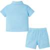 Infant Buttondown & Short Set, Bel Air Blue - Mixed Apparel Set - 2
