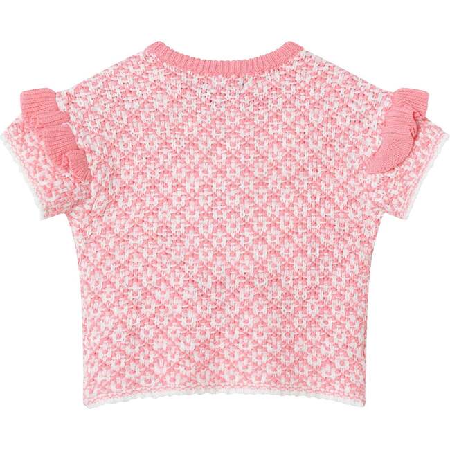 Kids Crochet Top & Short Set, Pink Houndstooth - Mixed Apparel Set - 6