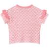 Kids Crochet Top & Short Set, Pink Houndstooth - Mixed Apparel Set - 6