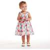 Infant Printed Linen Dress & Bloomer, Rocket Pop - Dresses - 3