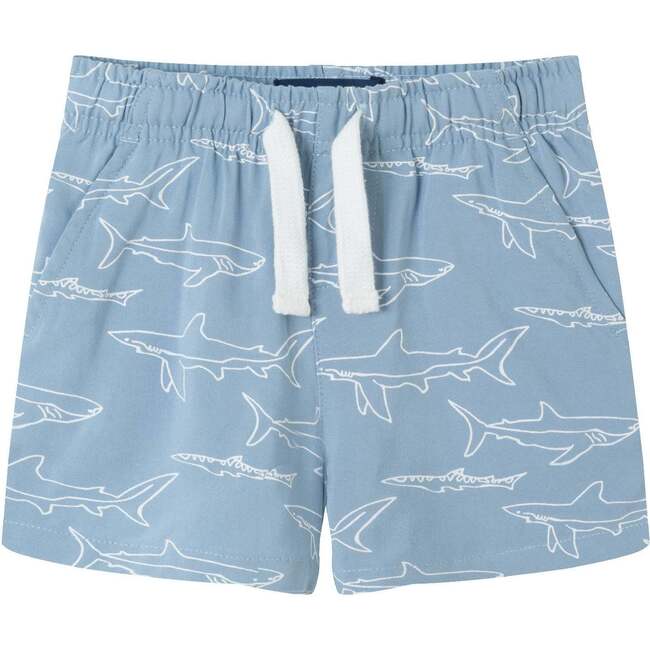 Infant Shark Print Buttondown Set, Blue - Mixed Apparel Set - 5