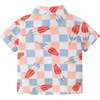 Infant Checkered Rocket Pop Buttondown Set, Chambray - Mixed Apparel Set - 4