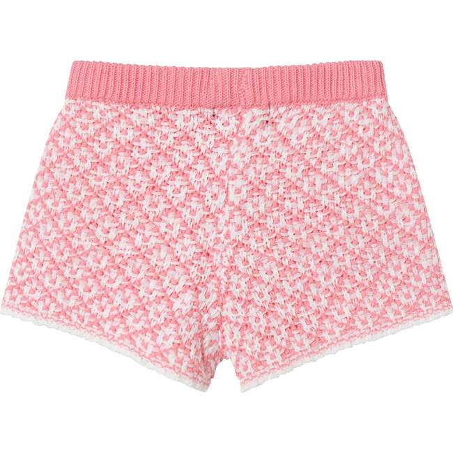 Kids Crochet Top & Short Set, Pink Houndstooth - Mixed Apparel Set - 7
