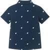 Kids  Limes Seersucker Matching Short Sleeve Buttondown & Short Set, Navy - Mixed Apparel Set - 7
