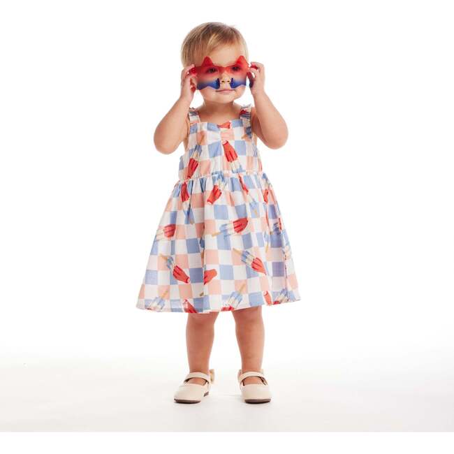 Infant Printed Linen Dress & Bloomer, Rocket Pop - Dresses - 5