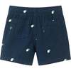 Infant Limes Seersucker Matching Short Sleeve Buttondown & Short Set, Navy - Mixed Apparel Set - 6