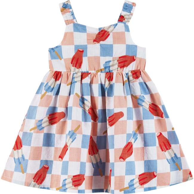 Infant Printed Linen Dress & Bloomer, Rocket Pop - Dresses - 7