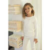 Puffy Bow Loungewear Set, White - Mixed Apparel Set - 2