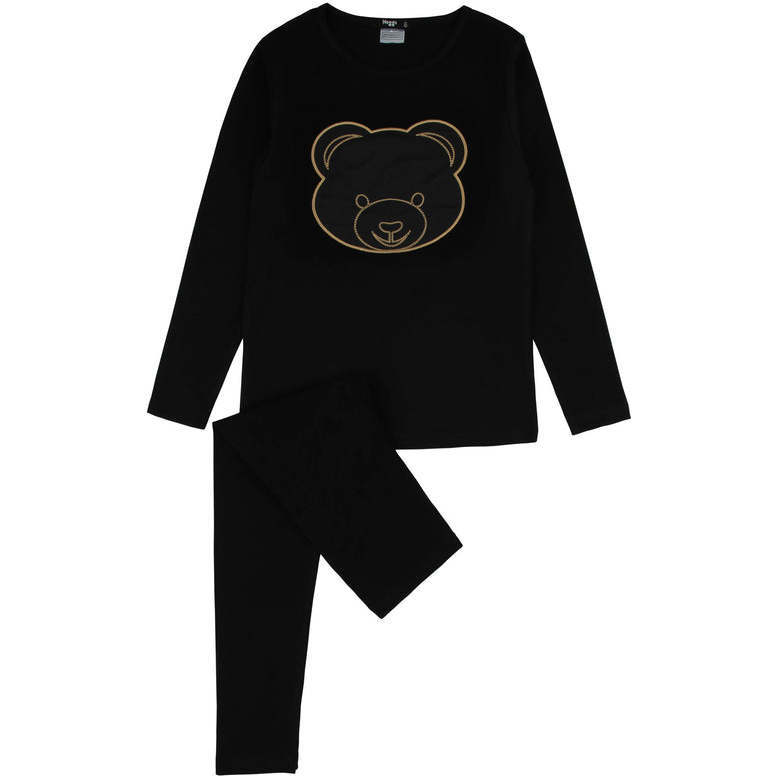 Puffy Bear  Loungewear Set, Black - Mixed Apparel Set - 1