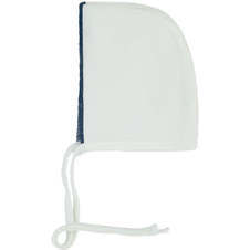 Bamboo Ribbed Kimono Bonnet, Blue - Hats - 1