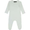 Bamboo Ribbed Kimono Footie, Ivory - Footie Pajamas - 1 - thumbnail