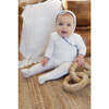 Bamboo Ribbed Kimono Footie, Blue - Footie Pajamas - 2