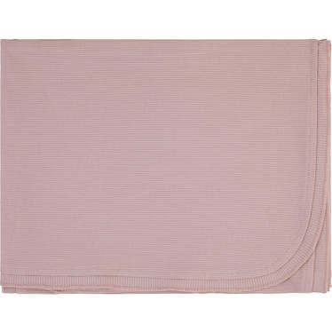 Bamboo Ribbed Blanket, Dusty Pink