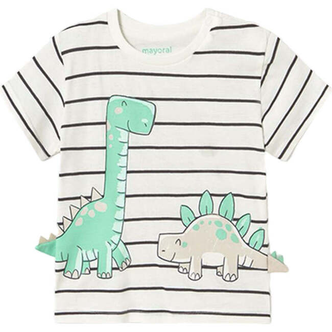 Striped Dinosaur T-Shirt, Teal