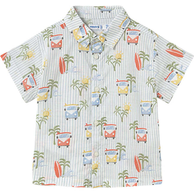 Summer Surfboard Buttondown Shirt, Multi
