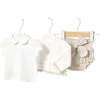 Stripe Root Shorts 3 Piece Set, Beige - Mixed Apparel Set - 1 - thumbnail