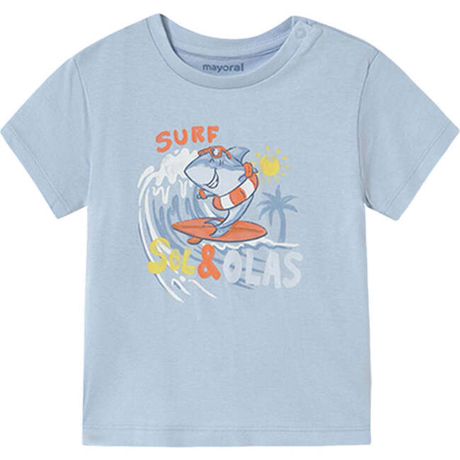 Sky Surfing Shark T-Shirt, Blue