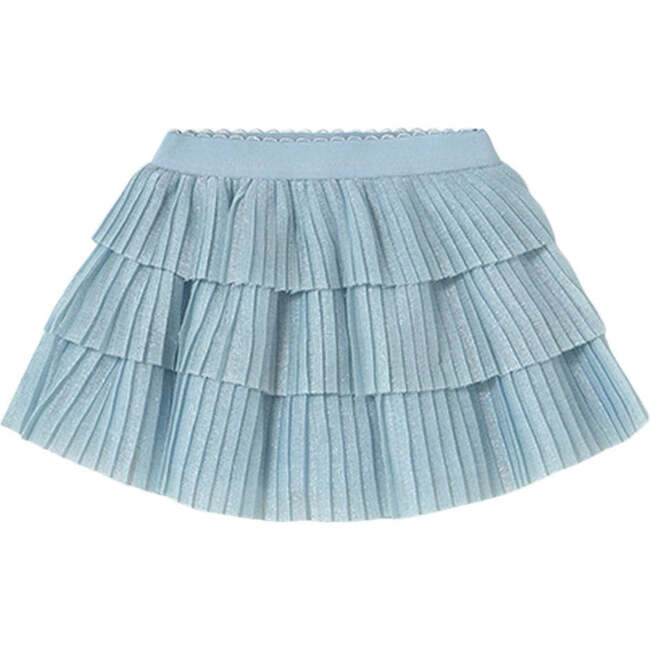 Sky Pleated Tulle Skirt, Blue