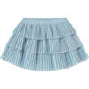 Sky Pleated Tulle Skirt, Blue - Skirts - 1 - thumbnail