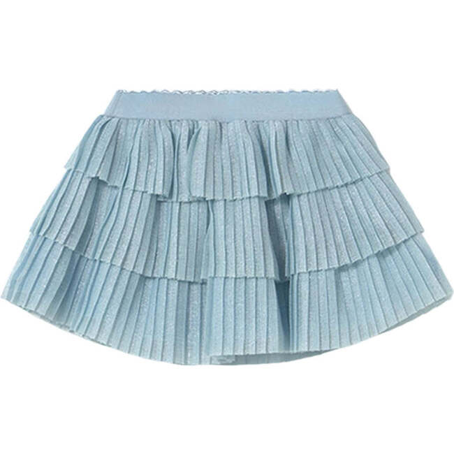 Sky Pleated Tulle Skirt, Blue - Skirts - 2