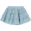 Sky Pleated Tulle Skirt, Blue - Skirts - 2